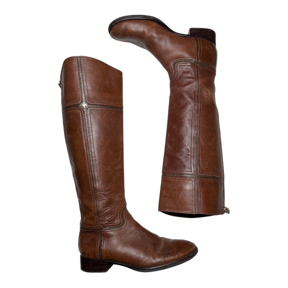 Tory Burch Shoes - Tory Burch Brown Leather Knee-High Boots Size 7.5